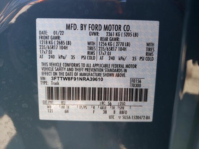 Photo 10 from auction – 2022 FORD MAVERICK X with VIN 3FTTW8F91NRA39610