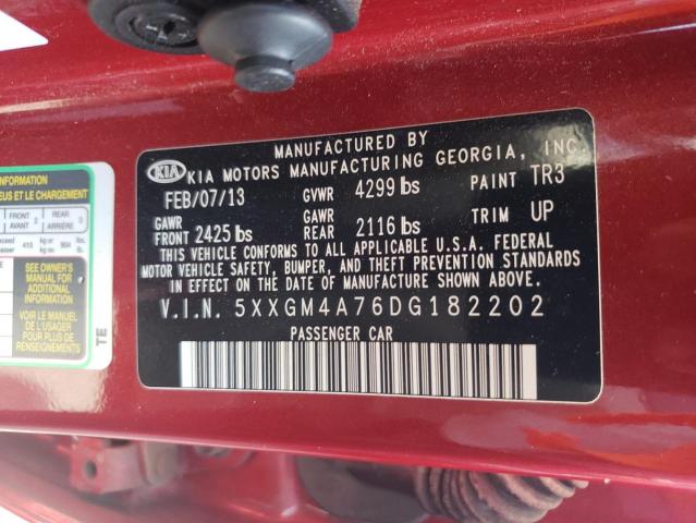 Photo 10 from auction – 2013 KIA OPTIMA LX with VIN 5XXGM4A76DG182202