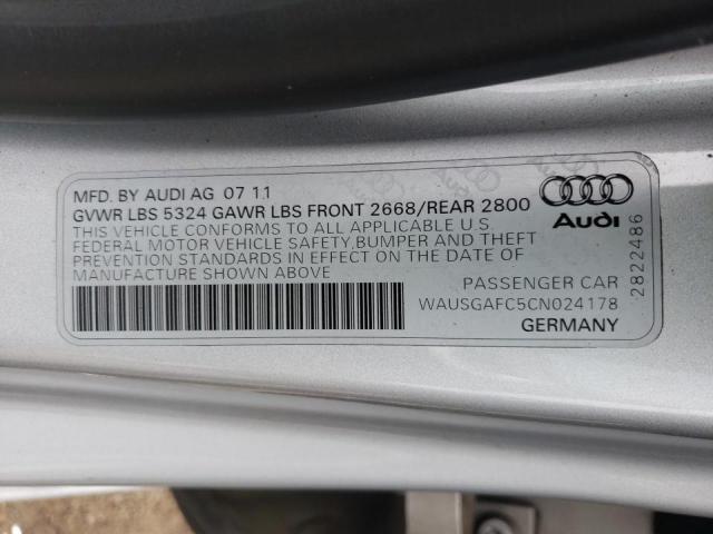 Photo 10 from auction – 2012 AUDI A7 PRESTIG with VIN WAUSGAFC5CN024178