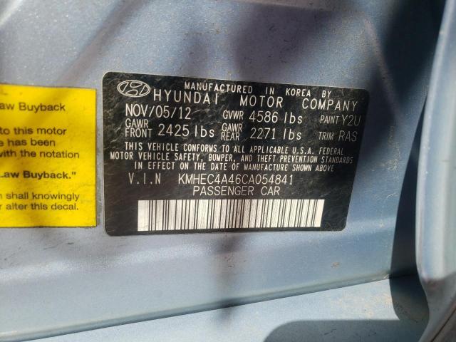 Photo 10 from auction – 2012 HYUNDAI SONATA HYB with VIN KMHEC4A46CA054841