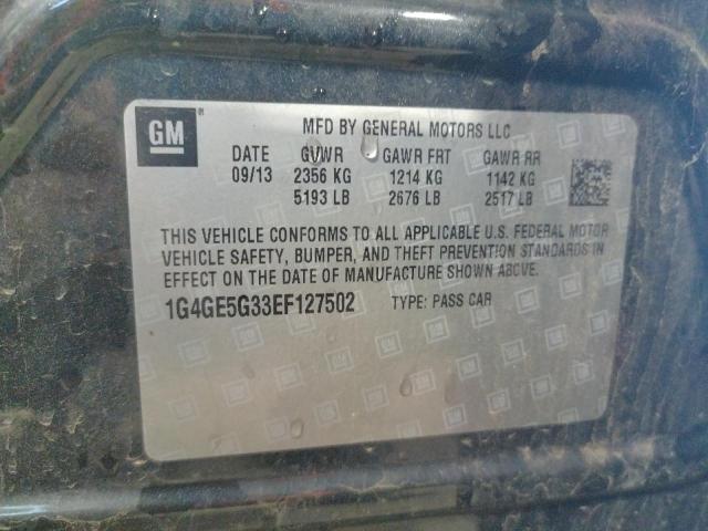 Photo 10 from auction – 2014 BUICK LACROSSE P with VIN 1G4GE5G33EF127502