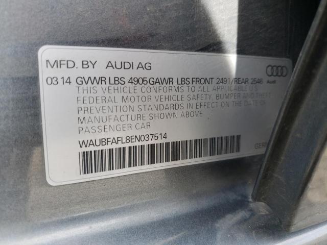 Photo 10 from auction – 2014 AUDI A4 PREMIUM with VIN WAUBFAFL8EN037514