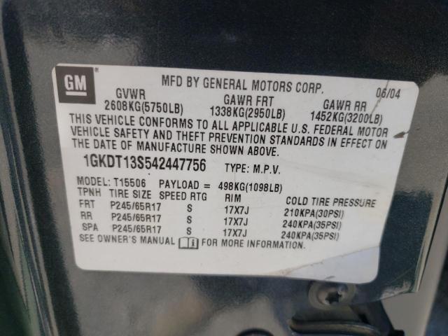 Photo 10 from auction – 2004 GMC ENVOY with VIN 1GKDT13S542447756