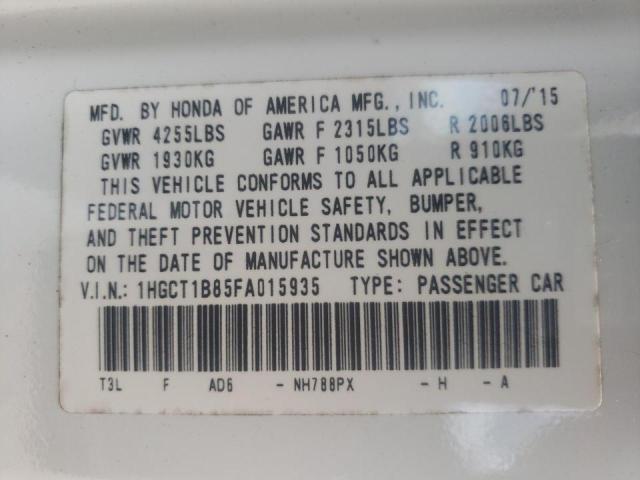 Photo 10 from auction – 2015 HONDA ACCORD EXL with VIN 1HGCT1B85FA015935