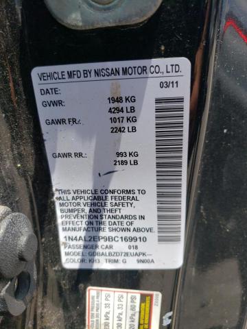 Photo 10 from auction – 2011 NISSAN ALTIMA S with VIN 1N4AL2EP9BC169910