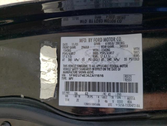 Photo 10 from auction – 2006 FORD EXPLORER E with VIN 1FMEU74E36ZA11616