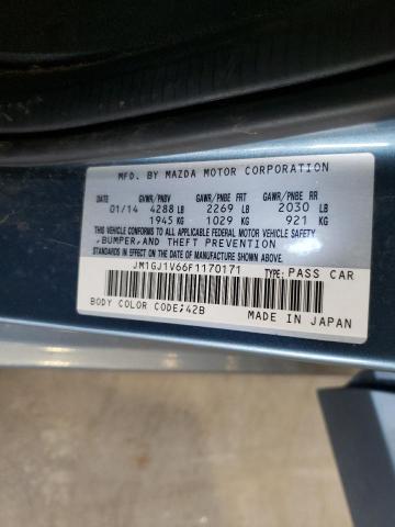 Photo 10 from auction – 2015 MAZDA 6 TOURING with VIN JM1GJ1V66F1170171