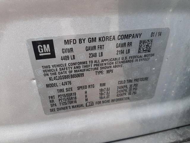 Photo 10 from auction – 2014 BUICK ENCORE with VIN KL4CJGSB8EB650699