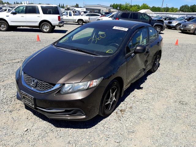 Photo 2 from auction – 2013 HONDA CIVIC LX with VIN 19XFB2F55DE214157