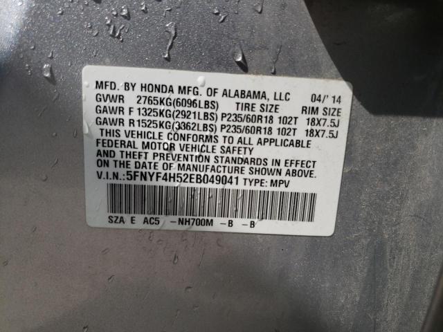 Zdjęcie 10 z aukcji – 2014 HONDA PILOT EXL z VIN 5FNYF4H52EB049041