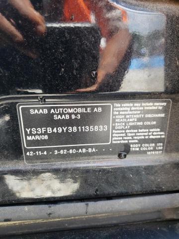 Photo 10 from auction – 2008 SAAB 9-3 2.0T with VIN YS3FB49Y381135833