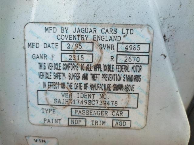Photo 10 from auction – 1995 JAGUAR XJ6 with VIN SAJHX1749SC739478
