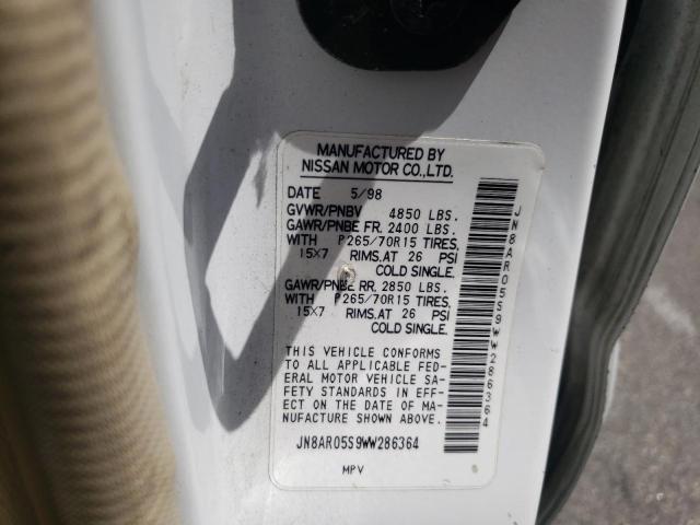 Photo 10 from auction – 1998 NISSAN PATHFINDER with VIN JN8AR05S9WW286364