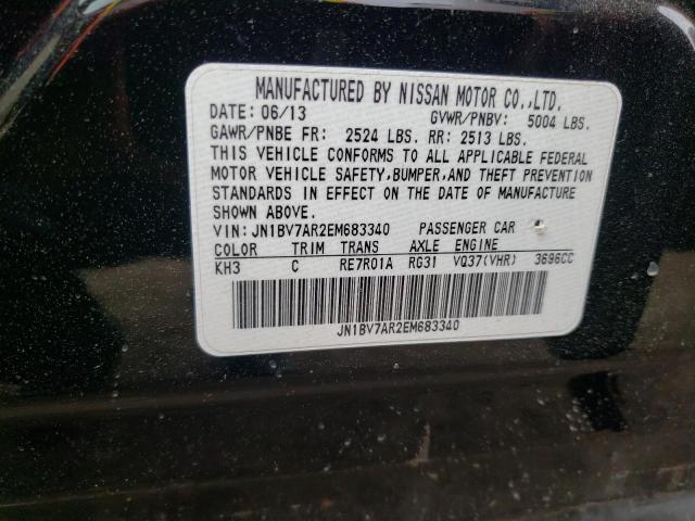 Photo 10 from auction – 2014 INFINITI Q50 BASE with VIN JN1BV7AR2EM683340