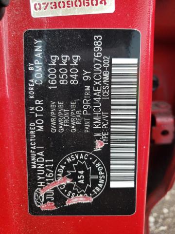 Photo 10 from auction – 2012 HYUNDAI ACCENT GLS with VIN KMHCU4AEXCU076983