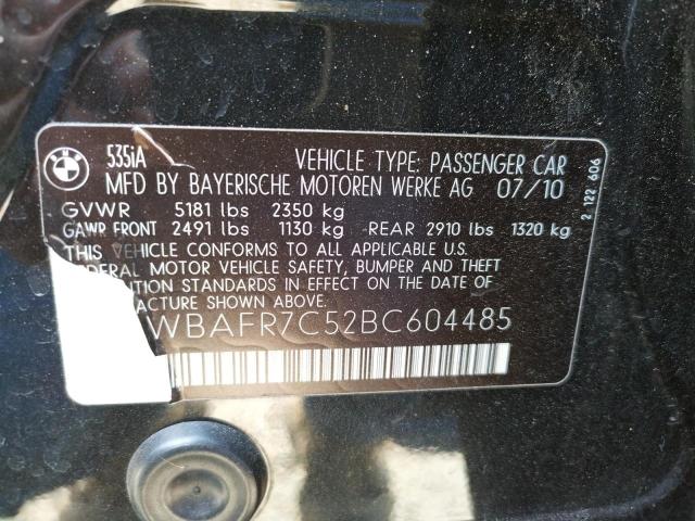 Photo 10 from auction – 2011 BMW 535 I with VIN WBAFR7C52BC604485