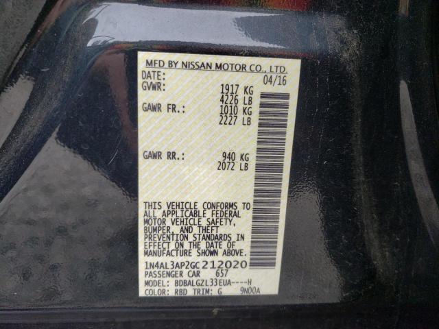 Photo 10 from auction – 2016 NISSAN ALTIMA 2.5 with VIN 1N4AL3AP2GC212020