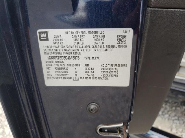 Photo 10 from auction – 2012 GMC ACADIA DEN with VIN 1GKKRTED5CJ318873