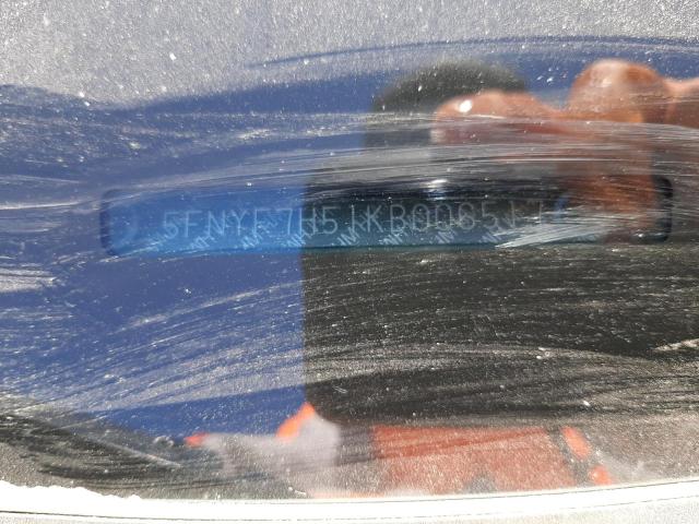 Photo 10 from auction – 2019 HONDA PASSPORT E with VIN 5FNYF7H51KB006517