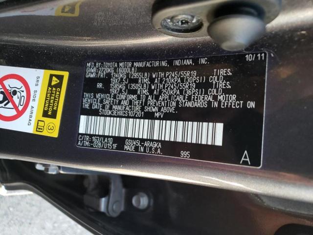 Photo 10 from auction – 2012 TOYOTA HIGHLANDER with VIN 5TDDK3EHXCS107201