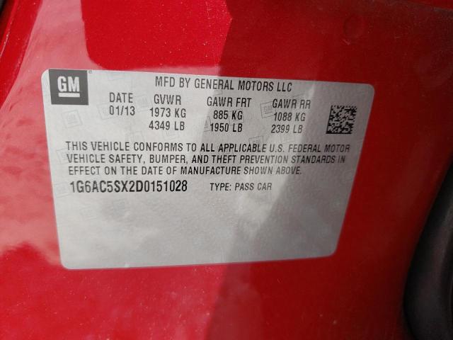Photo 10 from auction – 2013 CADILLAC ATS with VIN 1G6AC5SX2D0151028