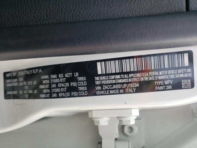 Photo 10 from auction – 2018 JEEP RENEGADE L with VIN ZACCJABB1JPJ19294