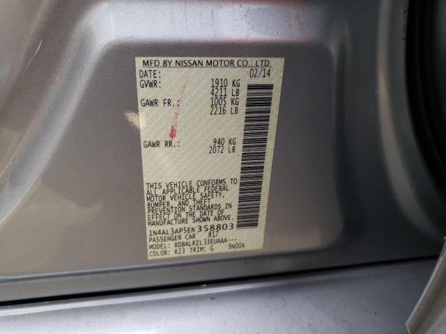 Photo 10 from auction – 2014 NISSAN ALTIMA 2.5 with VIN 1N4AL3AP5EN358803