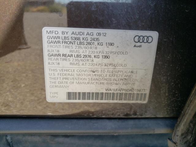 Photo 10 from auction – 2013 AUDI Q5 PREMIUM with VIN WA1LFAFP6DA019877