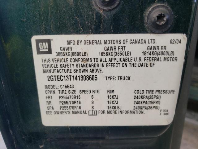 Photo 10 from auction – 2004 GMC NEW SIERRA with VIN 2GTEC13T141308605