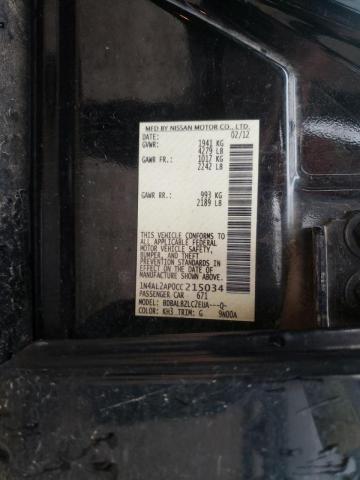 Photo 10 from auction – 2012 NISSAN ALTIMA BAS with VIN 1N4AL2AP0CC215034
