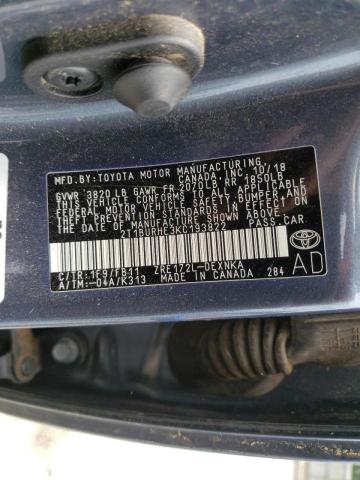 Photo 10 from auction – 2019 TOYOTA COROLLA L with VIN 2T1BURHE3KC193822