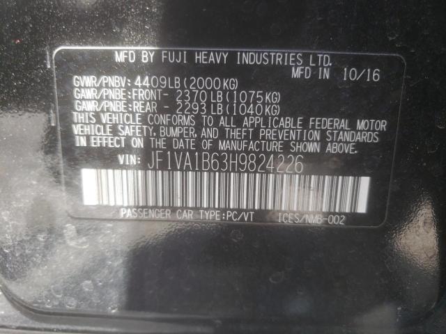 Photo 10 from auction – 2017 SUBARU WRX with VIN JF1VA1B63H9824226