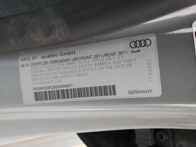 Photo 10 from auction – 2016 AUDI RS7 with VIN WUAW2AFC8GN900401