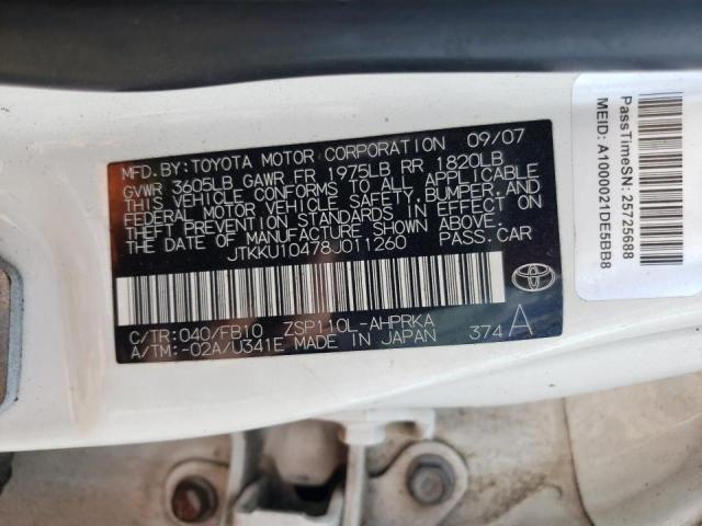 Photo 10 from auction – 2008 TOYOTA SCION XD with VIN JTKKU10478J011260