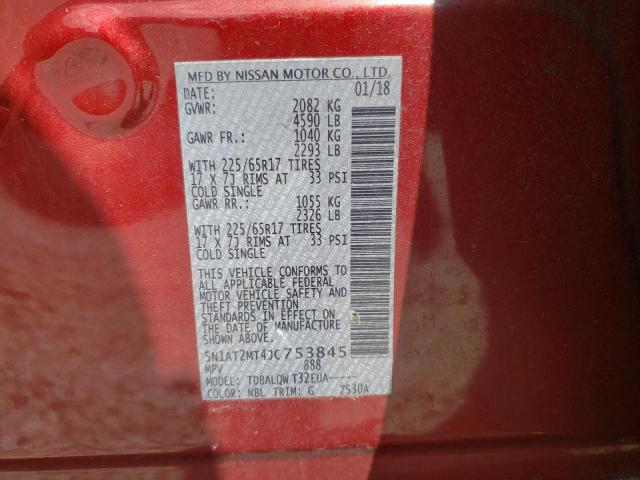 Photo 10 from auction – 2018 NISSAN ROGUE S with VIN 5N1AT2MT4JC753845