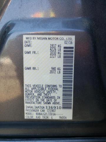 Photo 10 from auction – 2016 NISSAN ALTIMA 2.5 with VIN 1N4AL3AP2GN336910