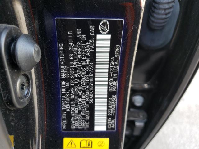 Photo 10 from auction – 2017 LEXUS ES 350 with VIN 58ABK1GG1HU072233