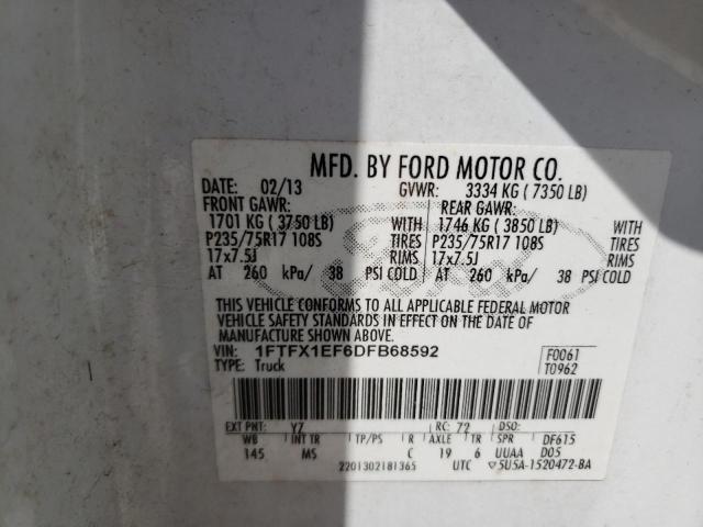 Photo 10 from auction – 2013 FORD F150 SUPER with VIN 1FTFX1EF6DFB68592
