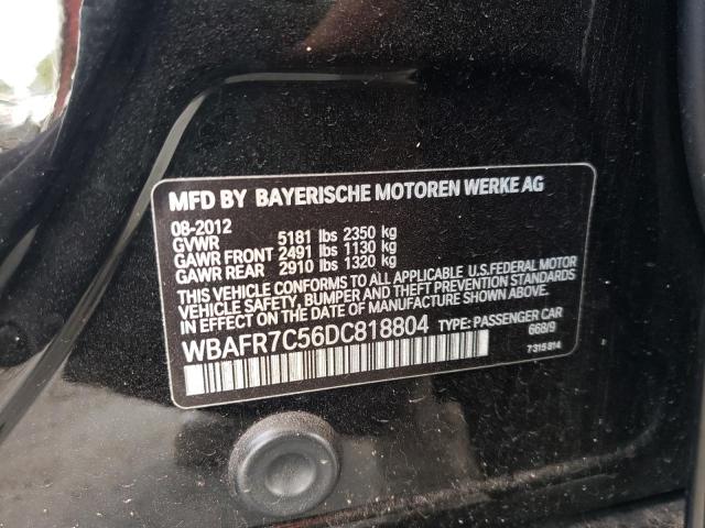 Photo 10 from auction – 2013 BMW 535 I with VIN WBAFR7C56DC818804