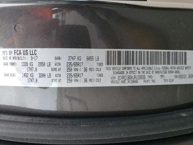 Photo 10 from auction – 2018 CHRYSLER PACIFICA T with VIN 2C4RC1BGXJR123939