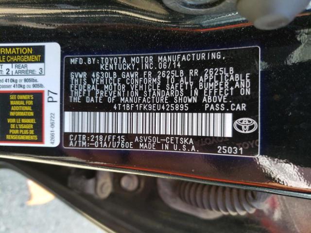 Photo 10 from auction – 2014 TOYOTA CAMRY L with VIN 4T1BF1FK9EU425895