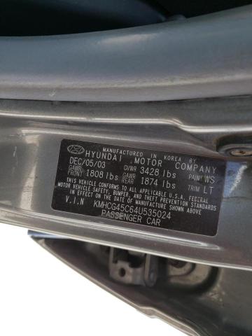 Photo 10 from auction – 2004 HYUNDAI ACCENT GL with VIN KMHCG45C64U535024