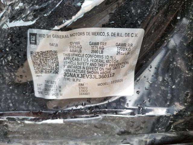 Photo 10 from auction – 2018 CHEVROLET EQUINOX LT with VIN 3GNAXJEV3JL360112