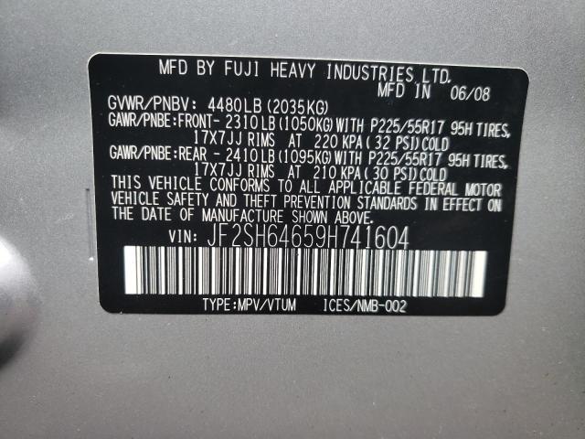 Photo 10 from auction – 2009 SUBARU FORESTER 2 with VIN JF2SH64659H741604