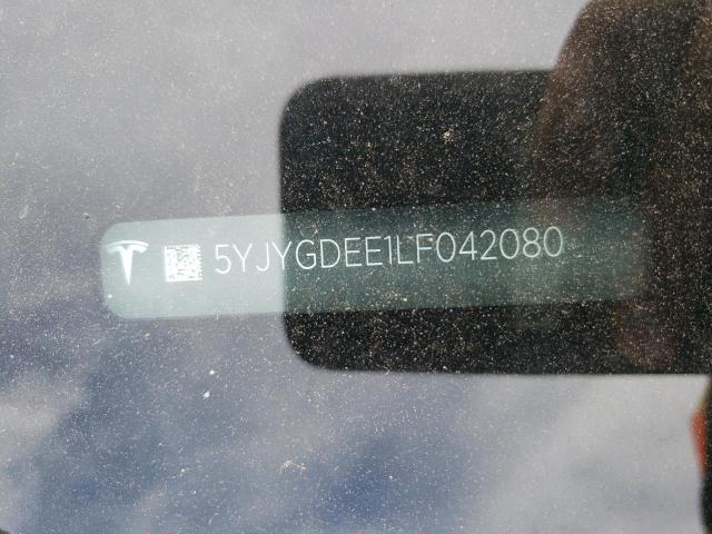 Photo 10 from auction – 2020 TESLA MODEL Y with VIN 5YJYGDEE1LF042080