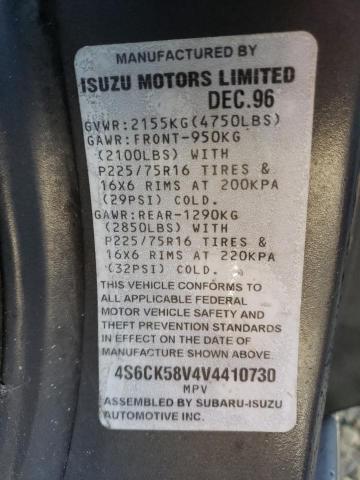 Photo 10 from auction – 1997 HONDA PASSPORT E with VIN 4S6CK58V4V4410730