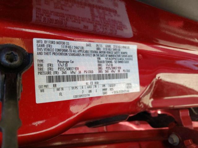 Photo 10 from auction – 2016 FORD C-MAX PREM with VIN 1FADP5CU4GL100092