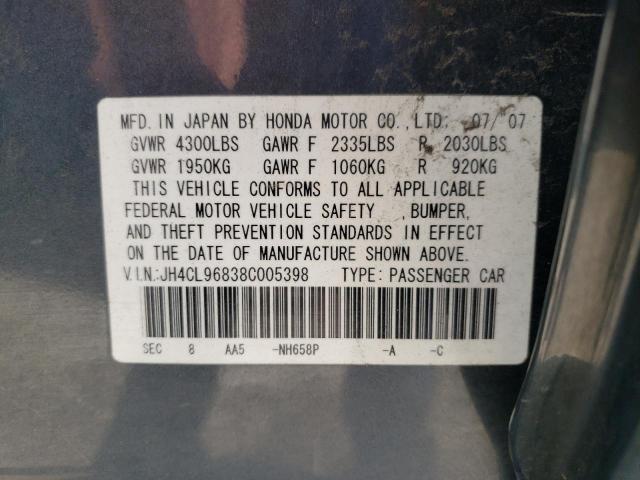 Photo 10 from auction – 2008 ACURA TSX with VIN JH4CL96838C005398