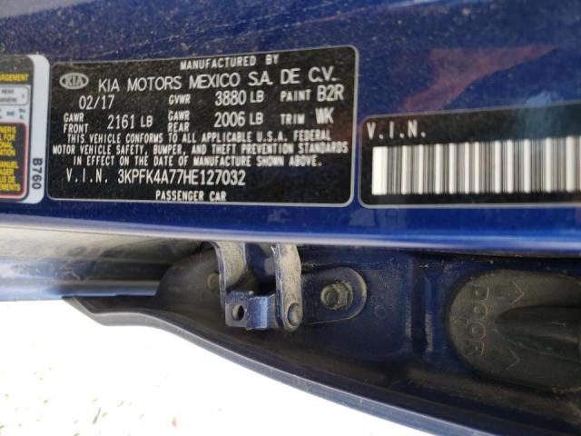 Photo 10 from auction – 2017 KIA FORTE LX with VIN 3KPFK4A77HE127032