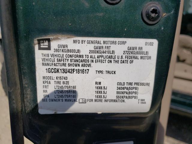 Photo 10 from auction – 2002 CHEVROLET SILVERADO with VIN 1GCGK13U42F181617